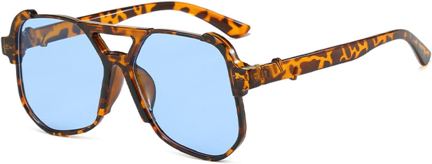 

Большие солнцезащитные очки для женщин и мужчин, роскошные очки-маска в крупной оправе, защитные очки для глаз с прозрачными линзами, защита от УФ-излучения UV400 mincl, Blue