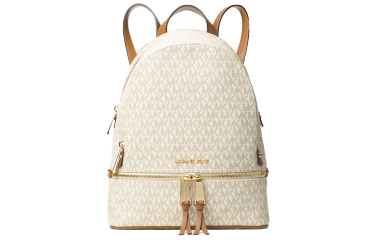 

Рюкзак Rhea Zip кожаный средний размер женский белый MICHAEL KORS