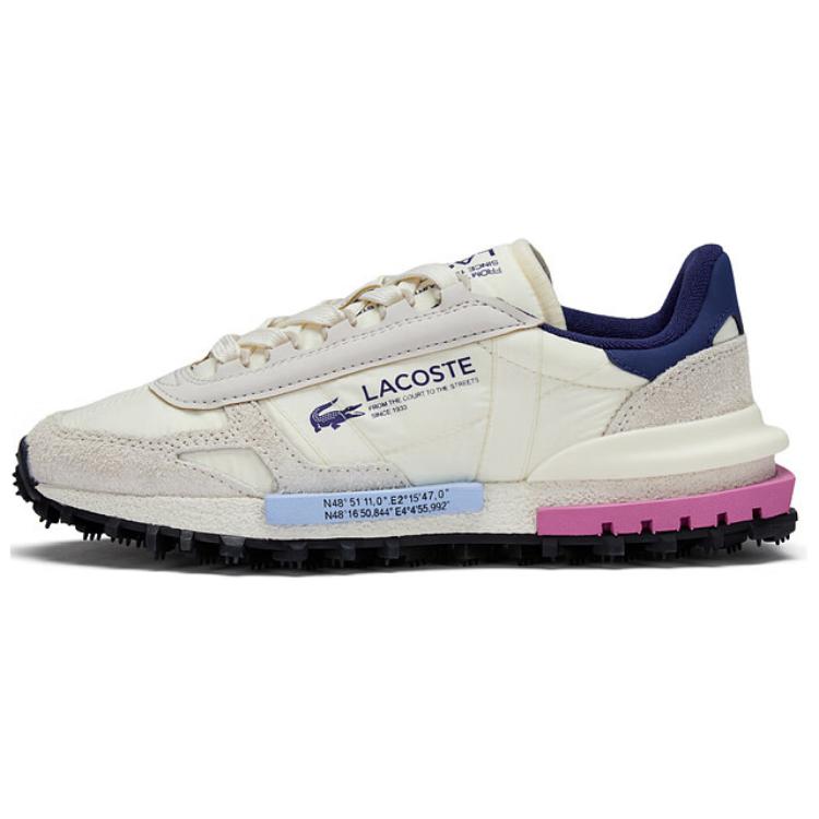 LACOSTE Женские бежевые повседневные низкие кроссовки устойчивые к износу, цвет Ecru