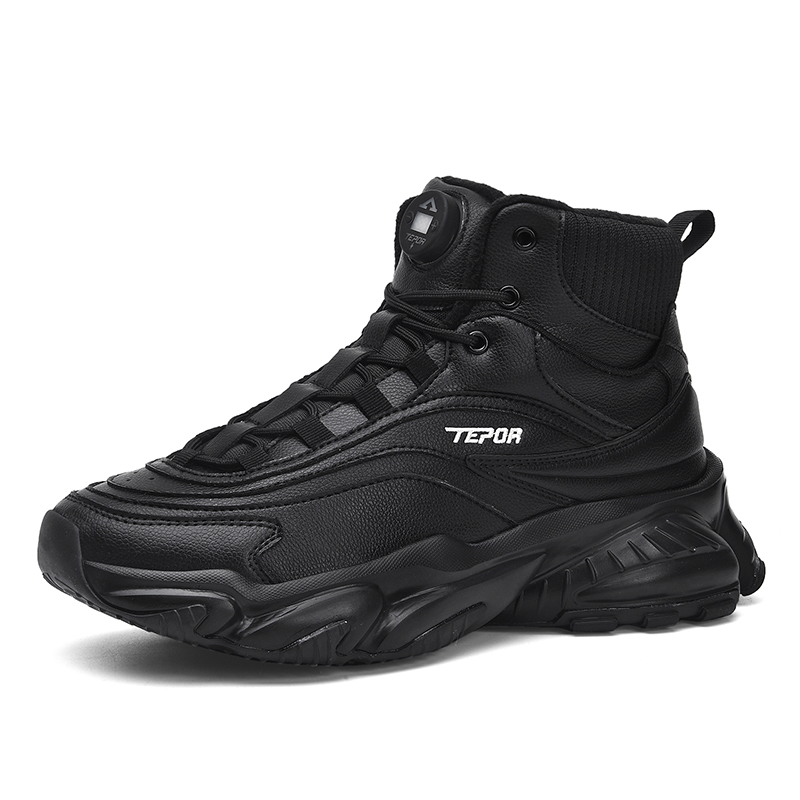 

Термостойкие противоскользящие высокие массивные кроссовки унисекс Tepor, черный