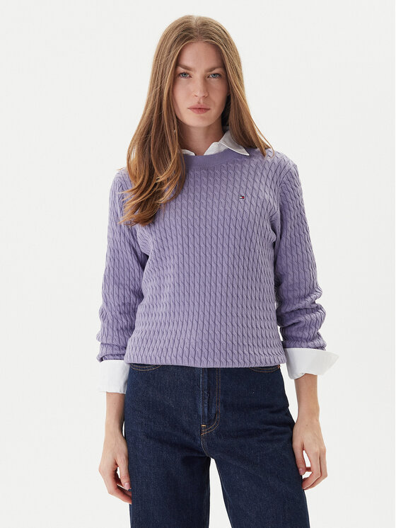 

Свитер regular fit Fine WW0WW44993 Tommy Hilfiger, фиолетовый
