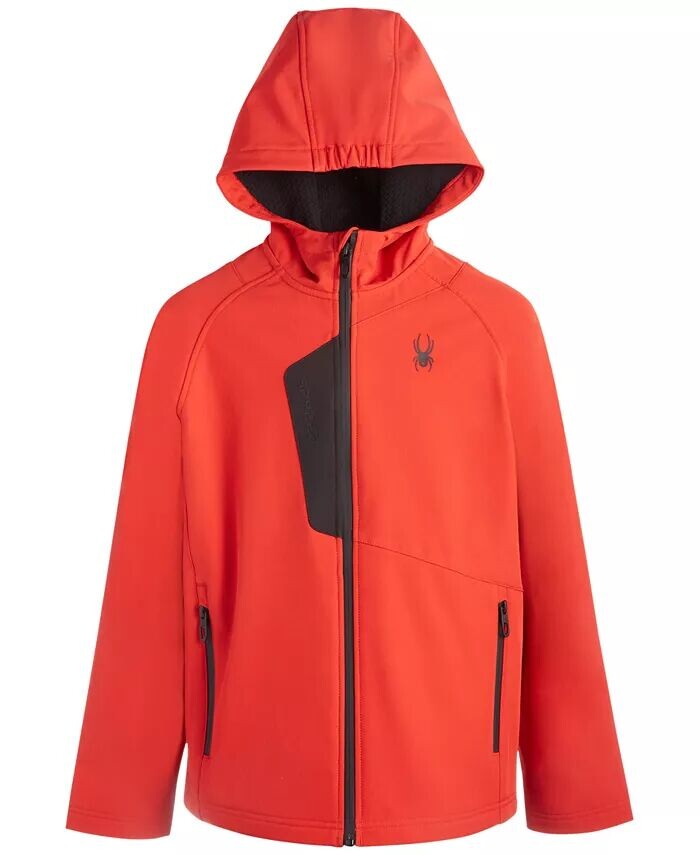 

Куртка Softshell с капюшоном для больших мальчиков Spyder, красный