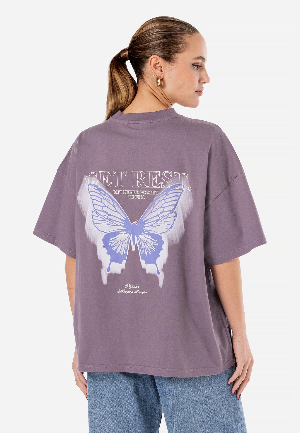 

Футболка с принтом LENA OVERSIZED TEE Pegador, цвет Washed Dusty Grape
