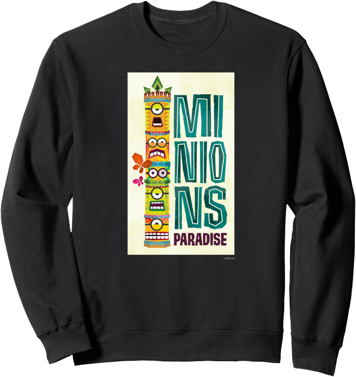 

Толстовка Minions PARADISE (желтая), черная, Черный, Толстовка Minions PARADISE (желтая), черная