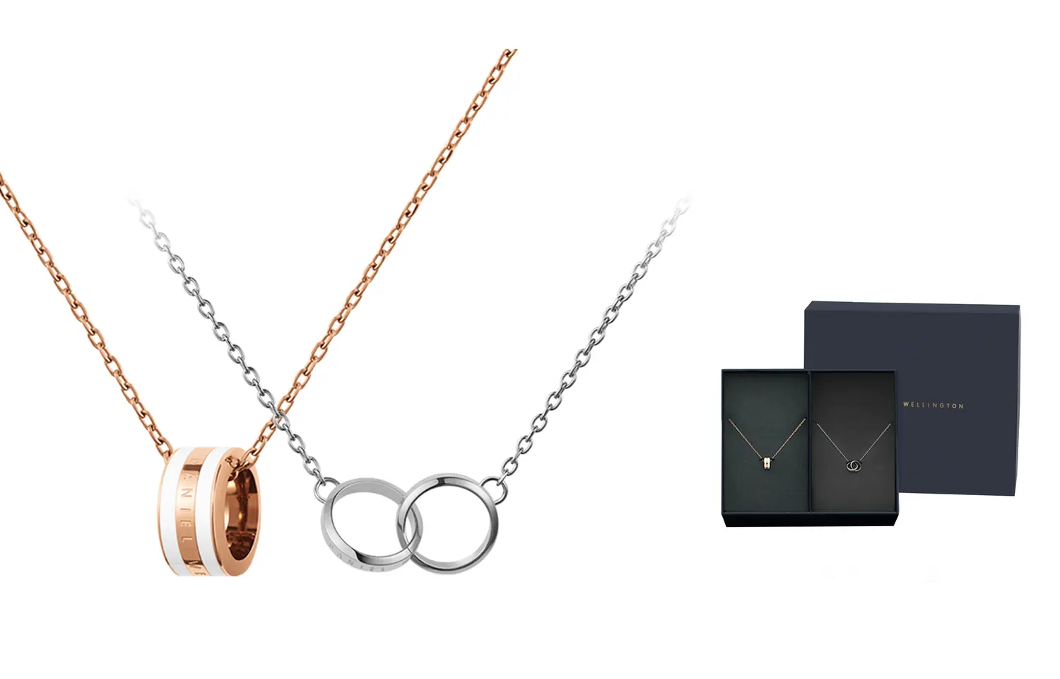 

DW/DanielWellington Daniel Wellington Alloy Necklaces Women's Porcelain White & Silver