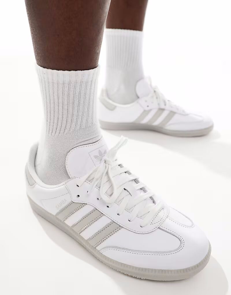 

Кроссовки Adidas Originals Samba og в цвете облачно-белый/серый/облачно