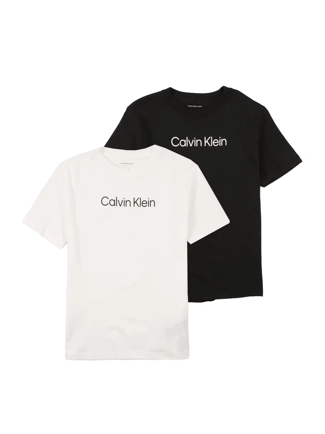 Джинсовая рубашка Calvin Klein Jeans с логотипом T в черно-белом цвете