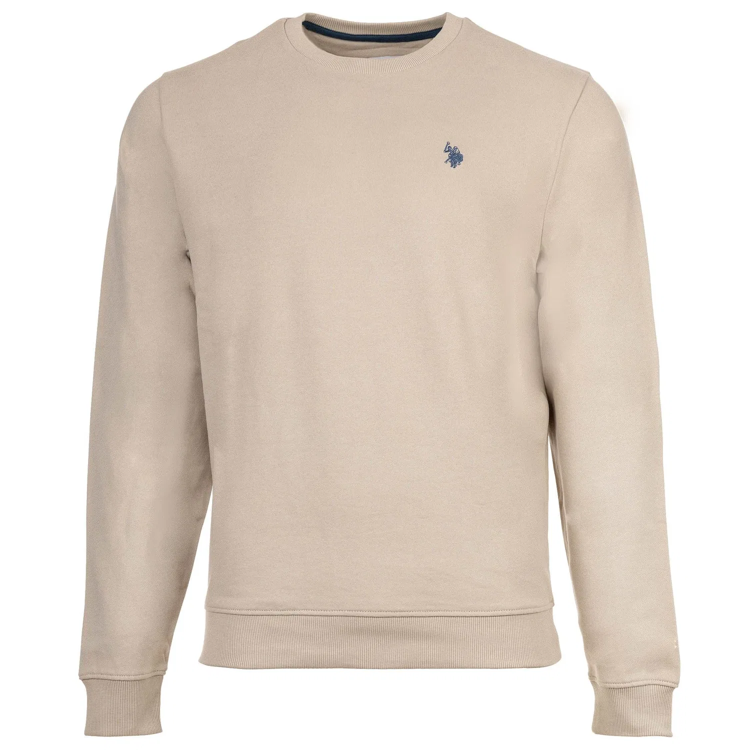 Свитшот из хлопка U.S. Polo Assn., бежевый