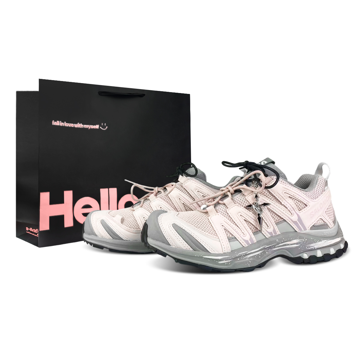

SALOMON Кроссовки для трейлраннинга и тренировок XA PRO 3D Cushioning Support Low top Unisex Pink Gray