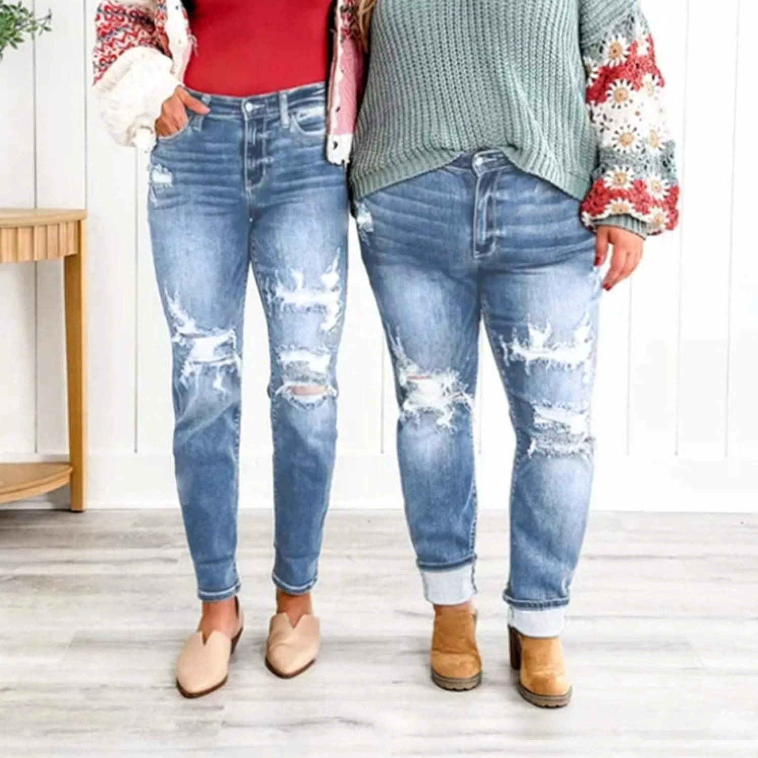 Джинсы прямого кроя Stretch Jeans, Light Blue — фото 2