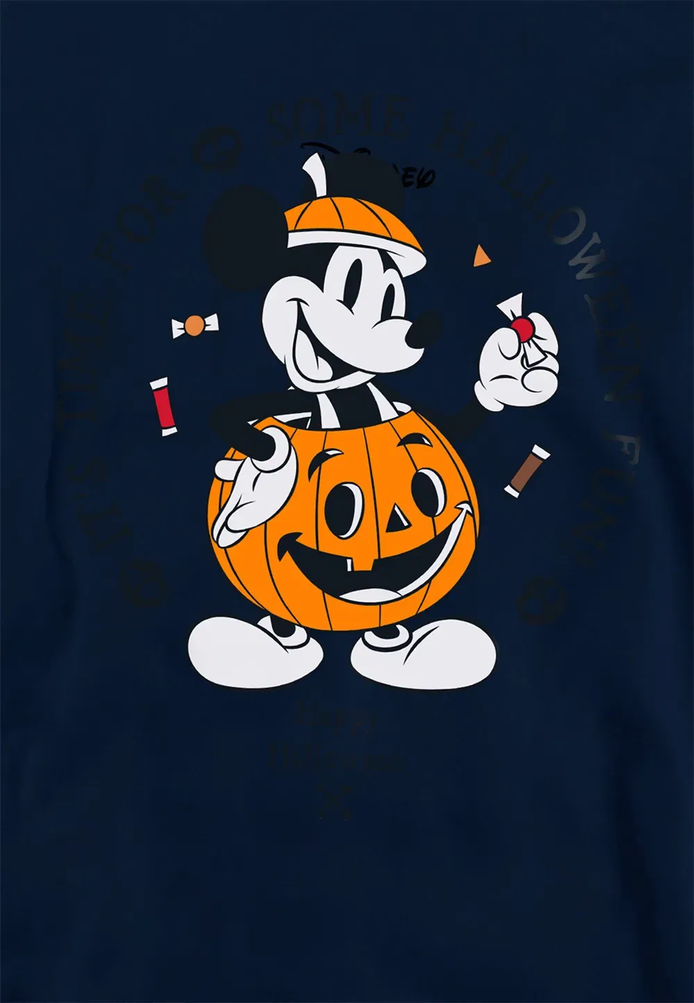 Детская худи с принтом Mickey Mouse, Disney, темно-синий — фото 2
