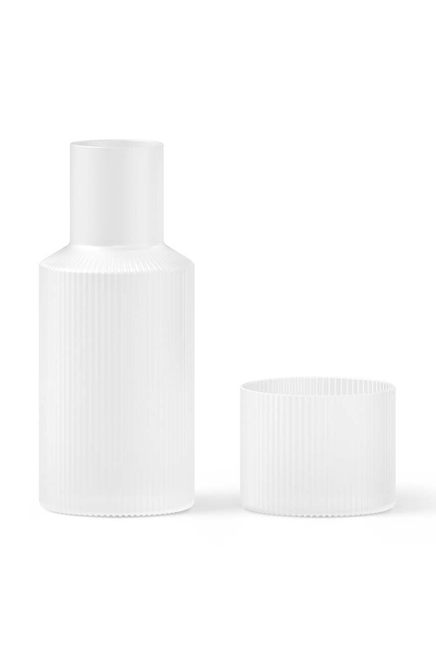 

Ferm LIVING графин со стеклом Ripple Small Carafe Set, белый