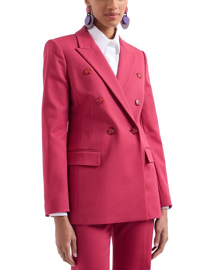 

Двубортный пиджак Emporio Armani, розовый