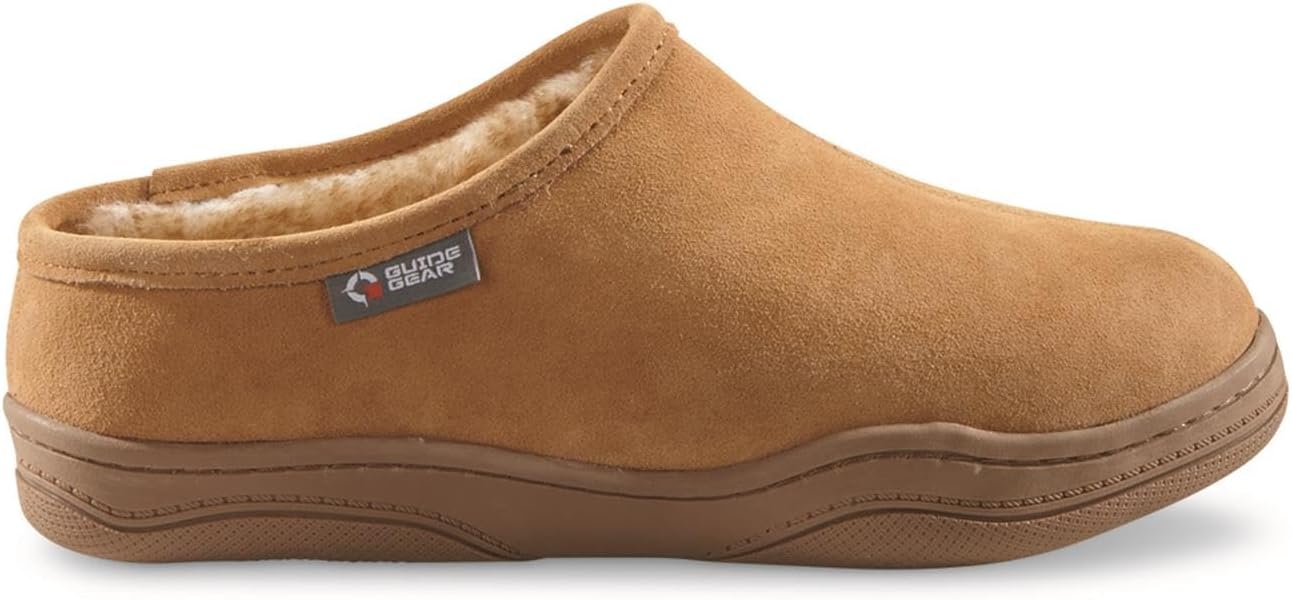 Тапочки Guide Gear Clog для мужчин, для дома и улицы, из замши с поддержкой, Cinnamon — фото 3