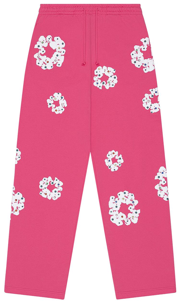 

Спортивные штаны Denim Tears Rhinestone Cotton Wreath, розовые