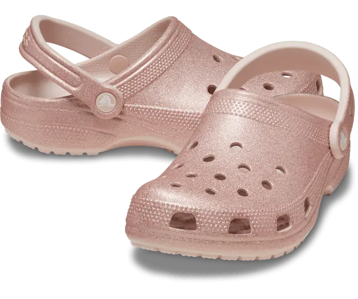 Классические блестящие сабо Crocs женские, цвет Quartz Glitter — фото 2