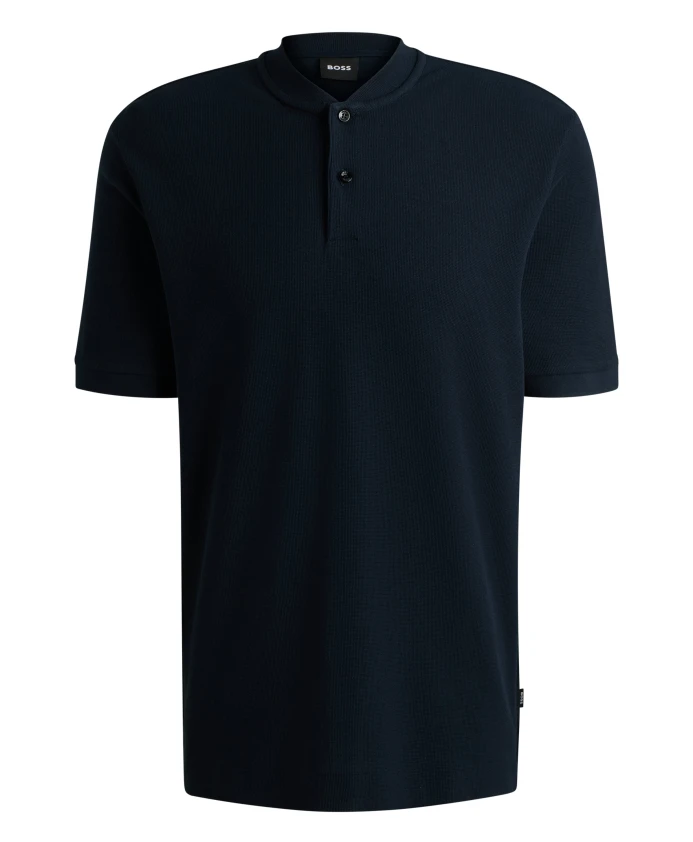 

Рубашка поло без воротника Boss Black, синий