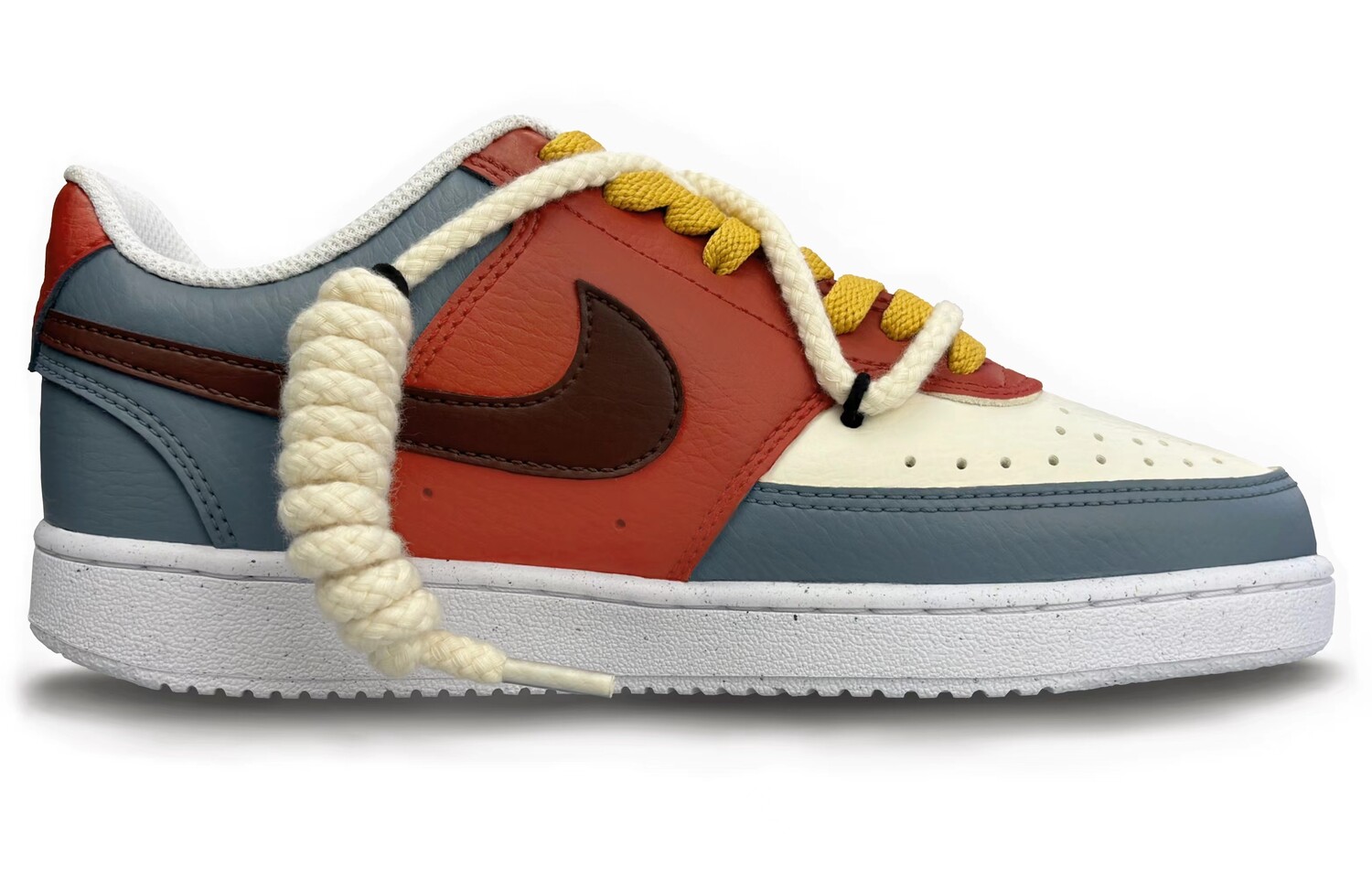 

Кроссовки Nike Court Vision 1 Skateboarding Shoes Women's Low-top Orange/blue/brown, коричневый