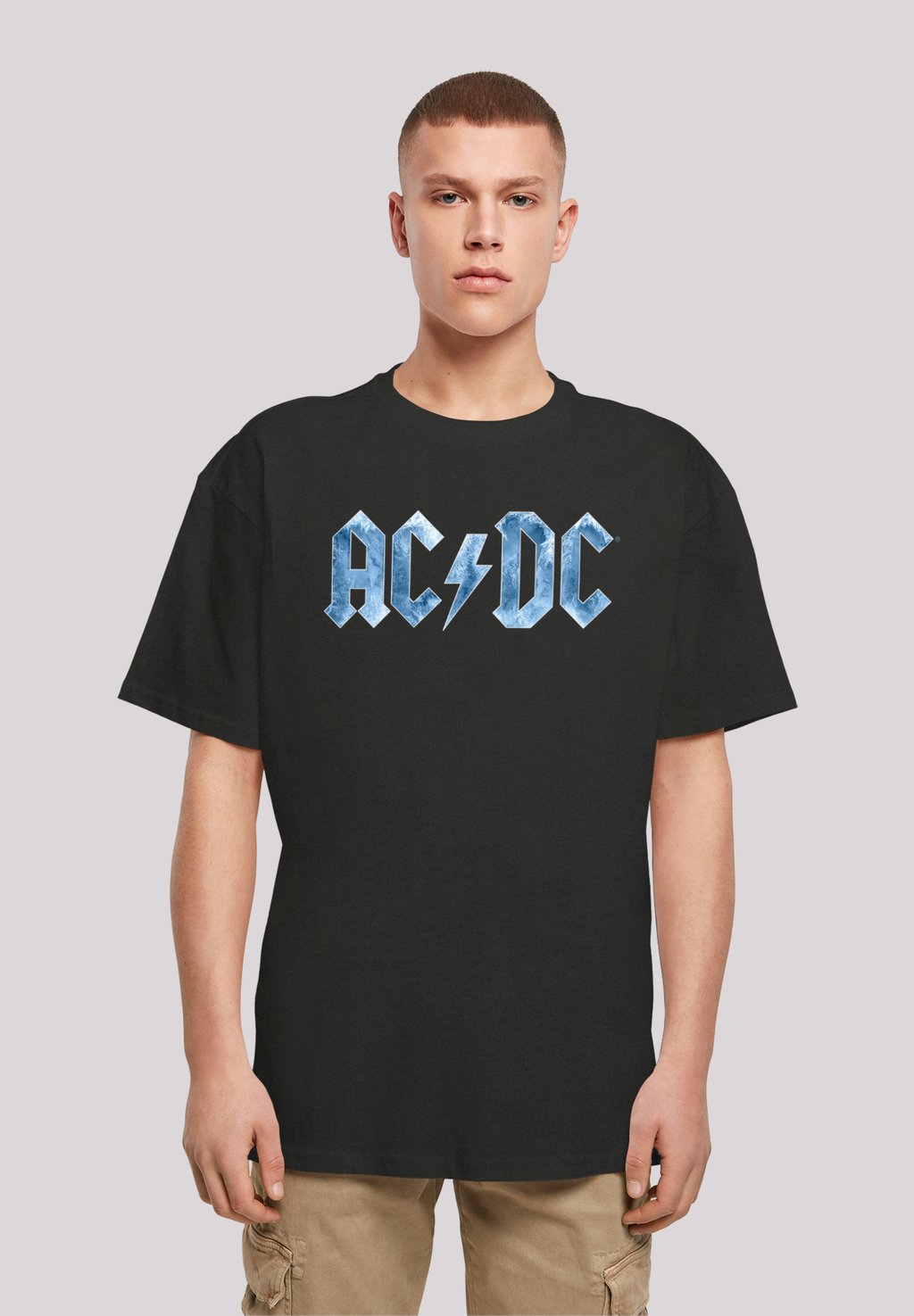 

Футболка с принтом ACDC ROCK BAND BLUE ICE LOGO F4NT4STIC, черный