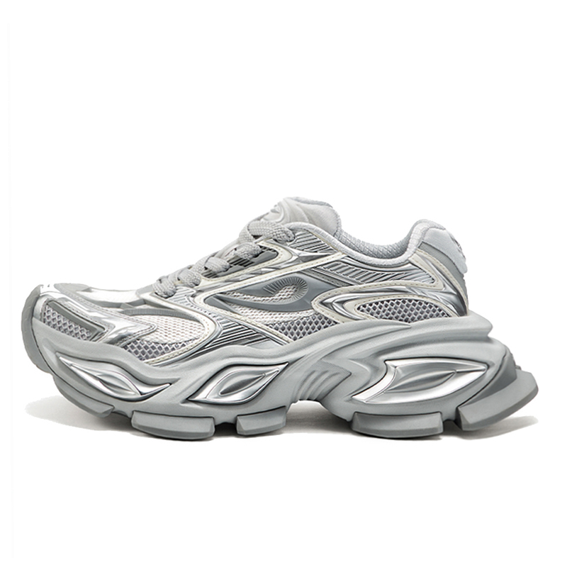 OGR Массивные кроссовки унисекс низкие серебристые Unisex Low top Silver — фото 4