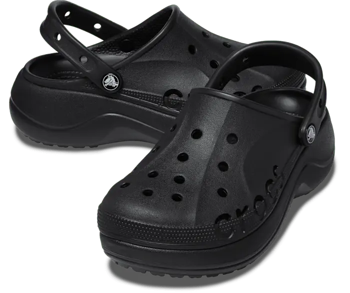 Сабо на платформе Baya Crocs женские, цвет Black — фото 2