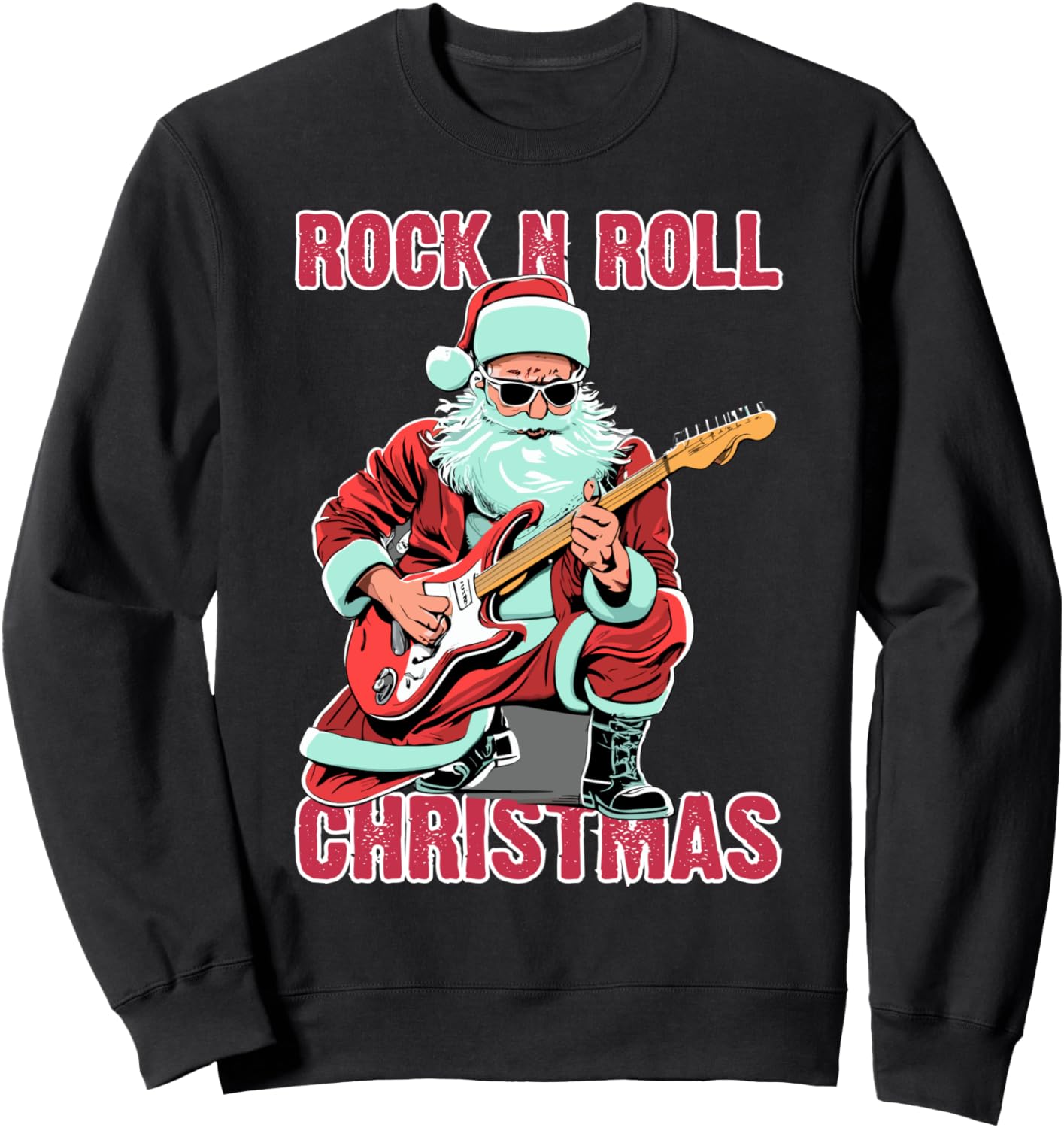

Рождественская толстовка с изображением Санта-Клауса в стиле рок-н-ролл и играющего на гитаре Rock N Roll Christmas Gifts, черный