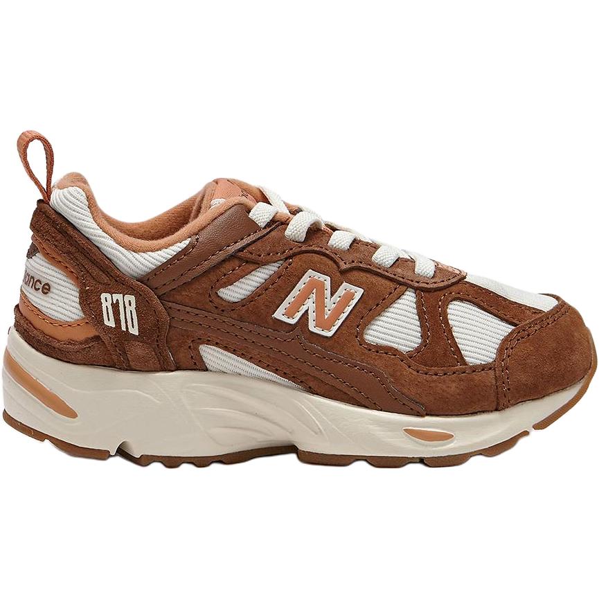 New Balance Износостойкие низкие детские кроссовки brown для детей 3-7 лет — фото 3