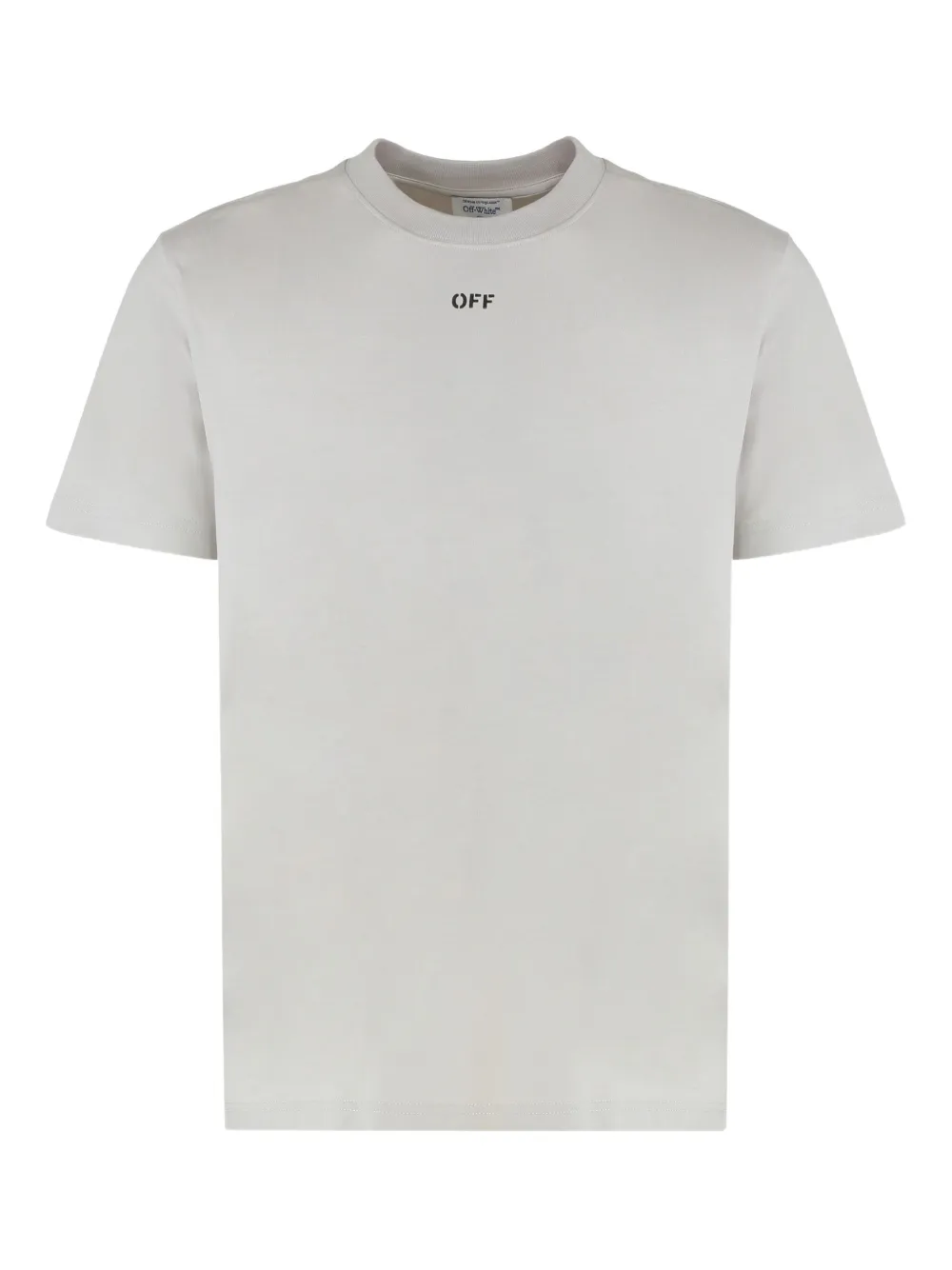 

Футболка в рубчик с круглым вырезом OFF-WHITE, серый