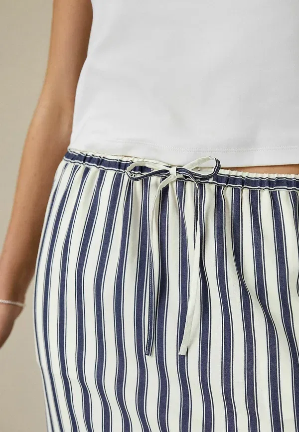 Юбка макси Next, navy blue ecru stripe, темно-синий экрю в полоску