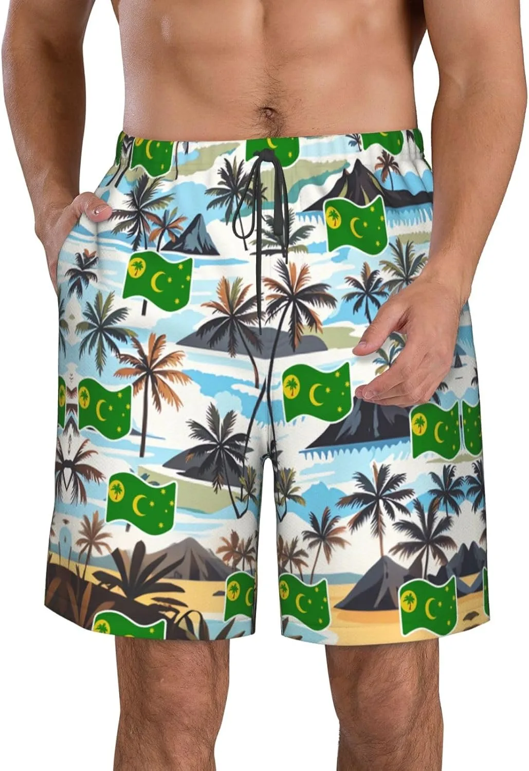 Мужские плавки с флагом гражданской обороны острова Мэн Generic, Cocos Keeling Islands