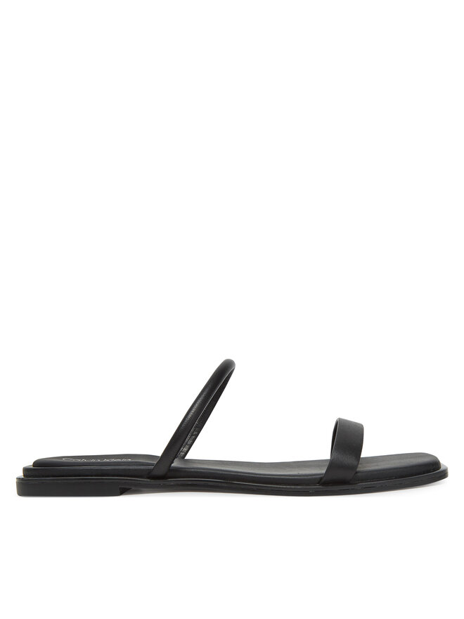 Мюли Flat Sandal Squared 2-Bar Lth HW0HW02532 Calvin Klein, черный