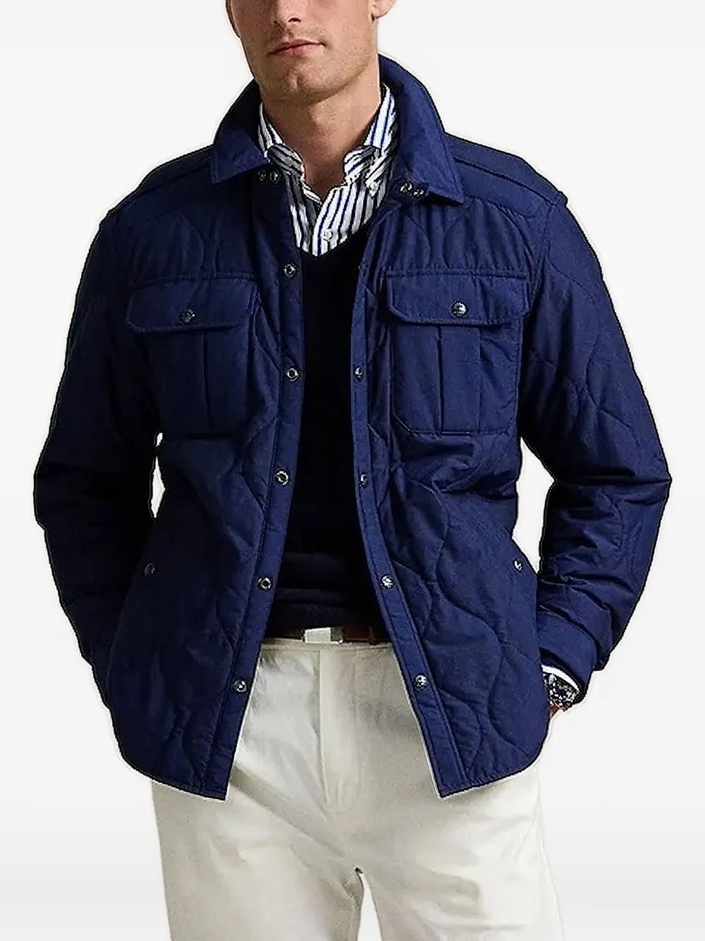 

Стеганая куртка с карманами POLO RALPH LAUREN, синий