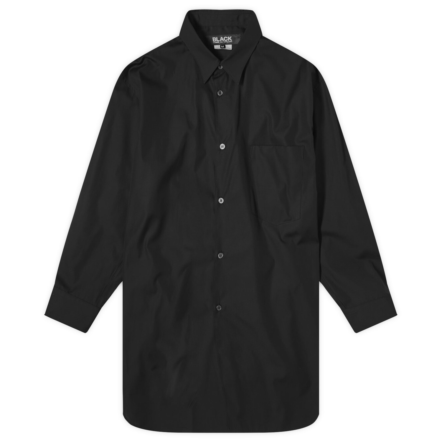 

Рубашка Comme Des Garçons Black Satin Blend Panel Shirt, черный