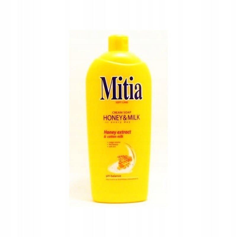 

МЫЛО TOMIL MITIA 1000 мл, сменный блок, мед и молоко, кремовое