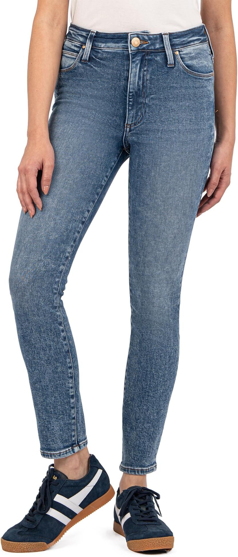 

Джинсы KUT from the Kloth Charlize High-Rise Cigarette Leg With Regular Hem In Strong, цвет Strong