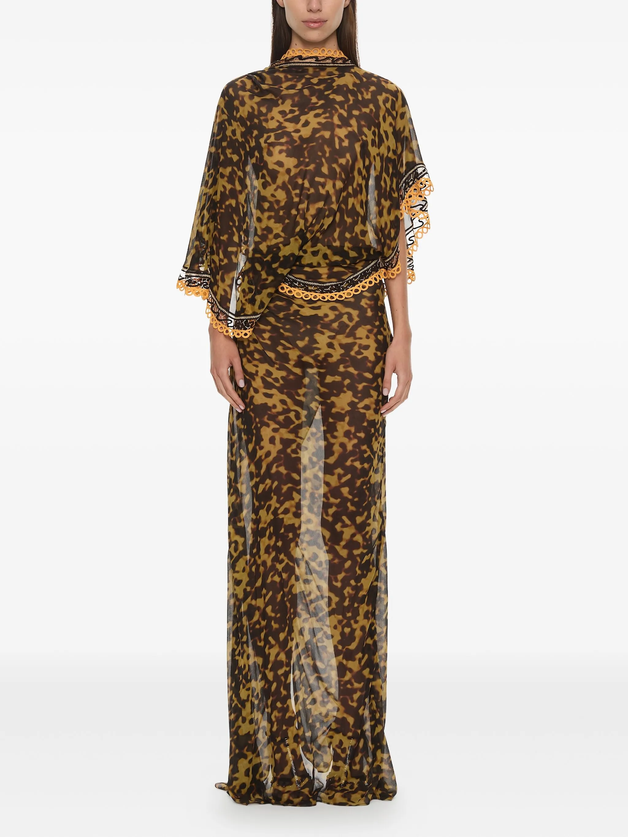 

Платье макси Roule с драпировкой Christopher Esber, коричневый