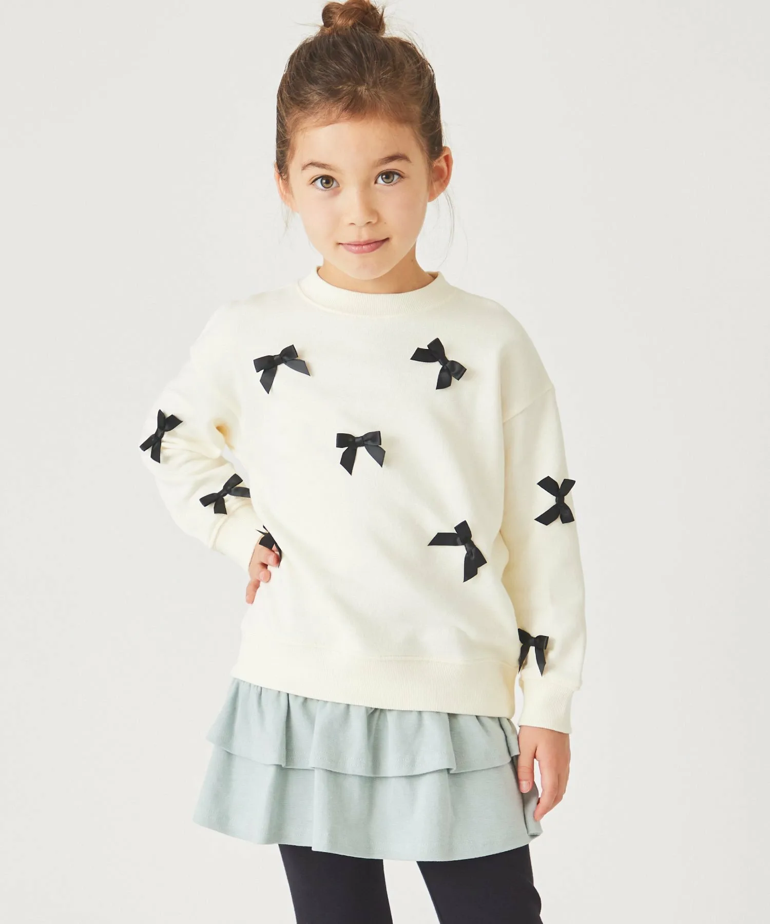 Свитшот с девичьим мотивом Ever Closet, Ribbon White