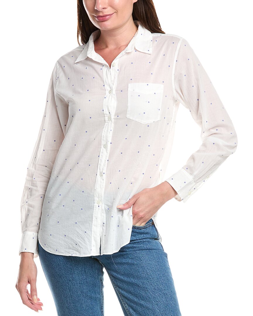 

G1 Звездный принт Легкая рубашка из газовой ткани, белый