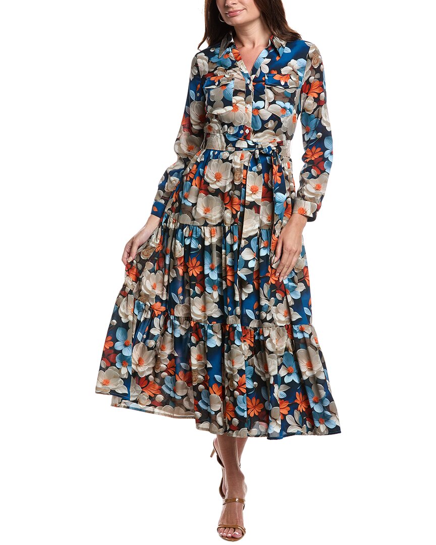 

Грейсиа макси платье-рубашка Gracia, синий