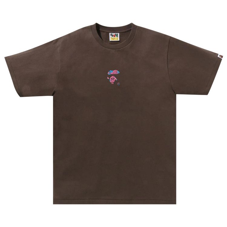 

Футболка BAPE Liquid Camo Small Ape Face Tee 'Brown'