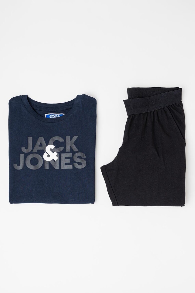 

Хлопковая пижама с логотипом Jack & Jones, черный
