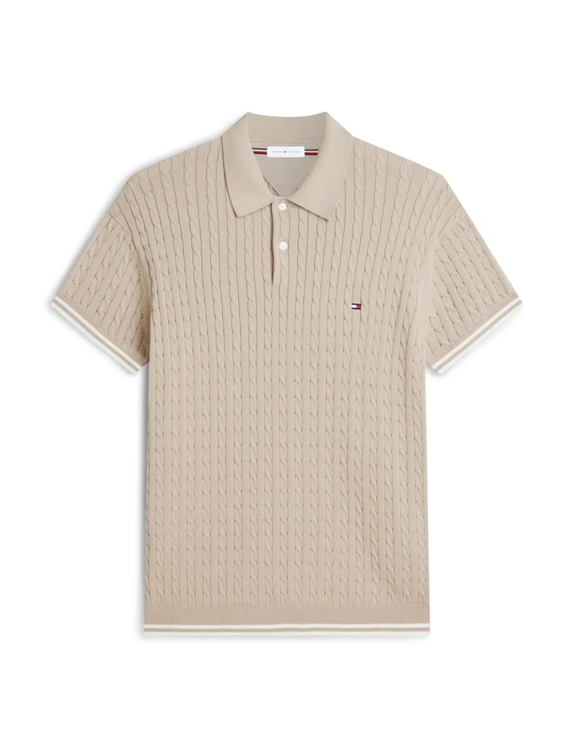 Рубашка Tommy Hilfiger Cable Short Sleeve в цвете Kitt