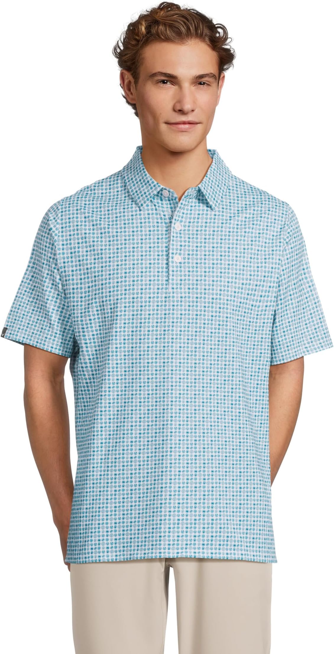 

Поло Callaway 18th Hole Food Print Polo, цвет Bright White