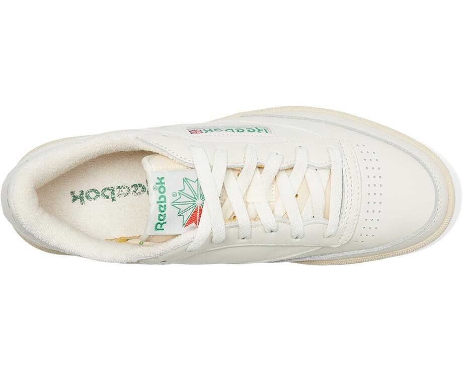 Кроссовки Reebok Lifestyle Club C 85, цвет Chalk/Paper White/Glen Green — фото 2
