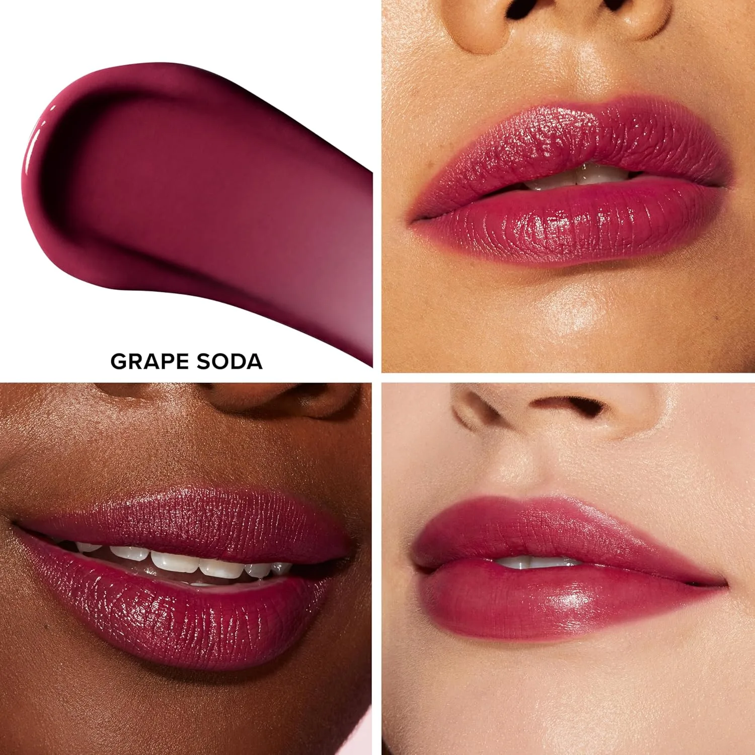 Бальзам для губ Too Faced Kissing Juicy Tint | Увлажняющий, стойкий тинт для мгновенного придания цвета и блеска, с сочным ароматом, 0,10 унции, 08 Grape Soda (Deep Berry) — фото 2