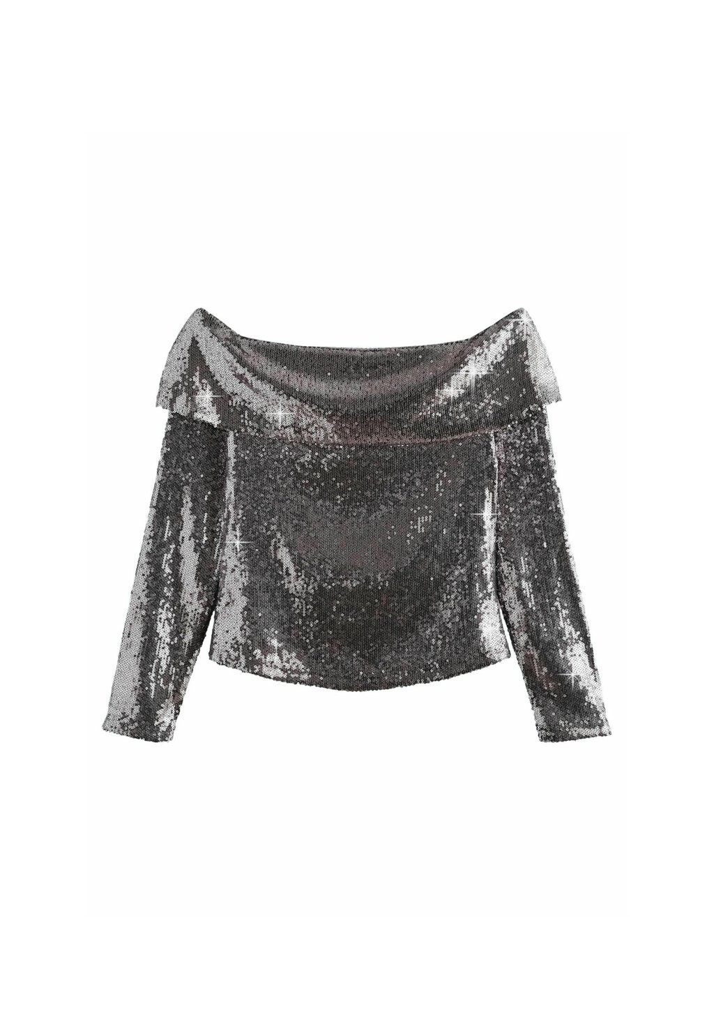 

Топ с длинными рукавами REGULAR FIT SEQUIN BARDOT Next, серый