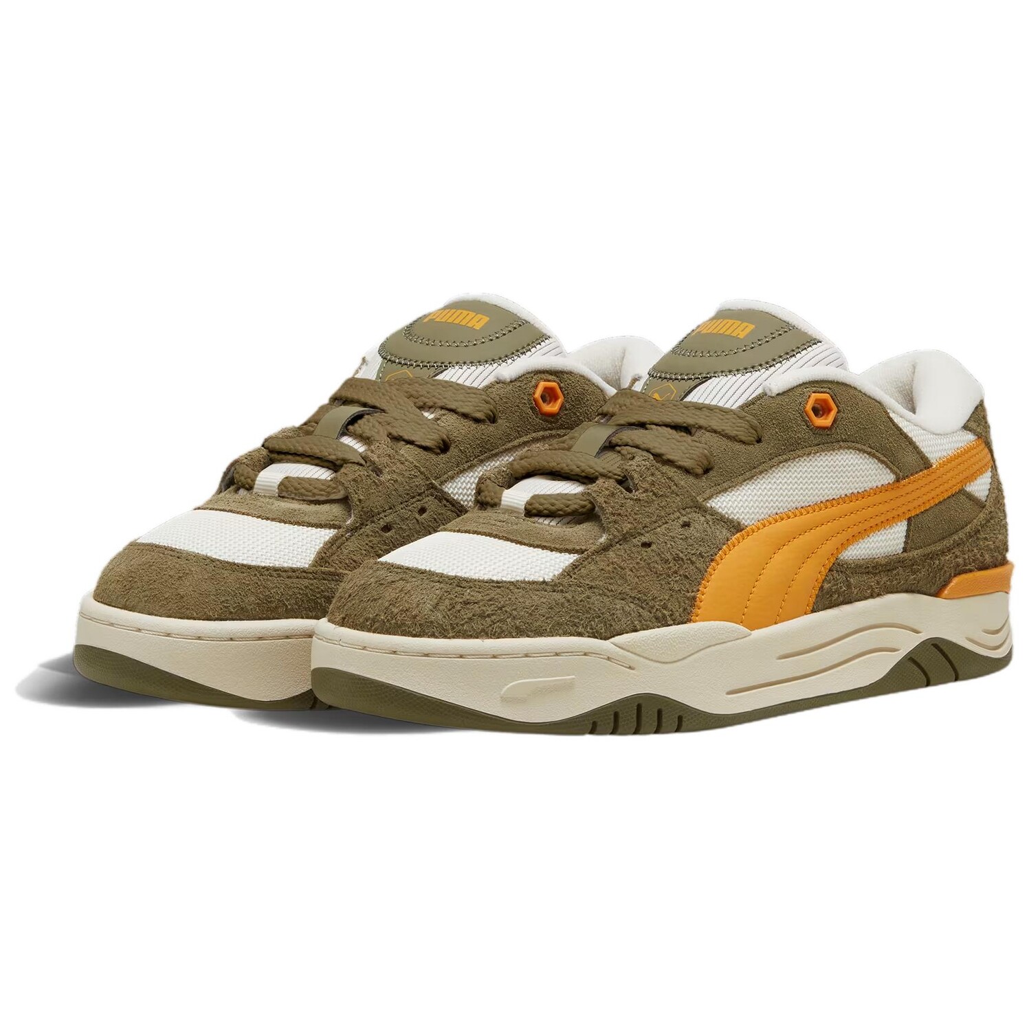 Кроссовки Puma 180 Leather Lifestyle Shoes Unisex Low-top Olive Green, оливковый — фото 3