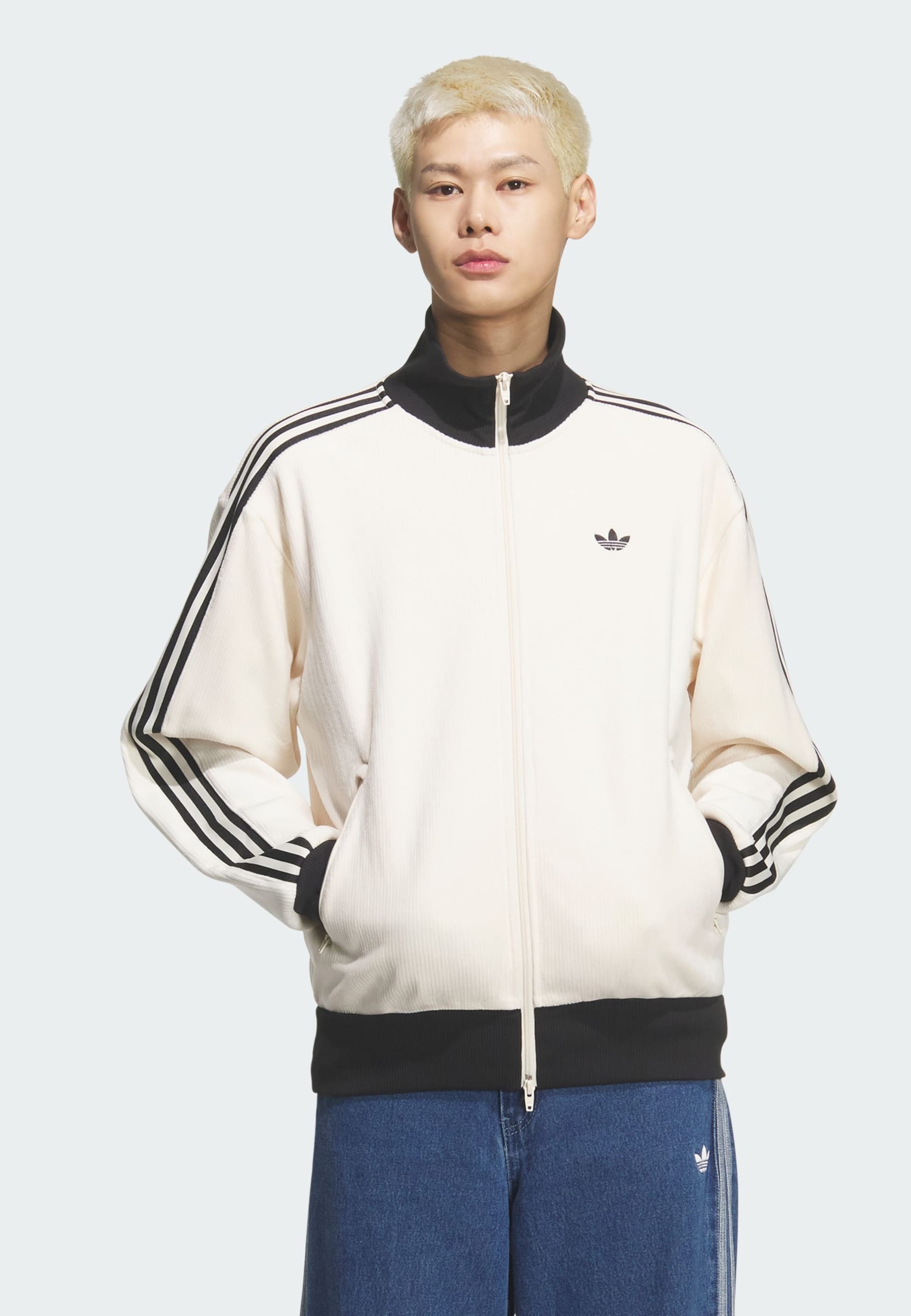 Adidas Originals Толстовка с молнией 'Classic' в цвете Off White — фото 2