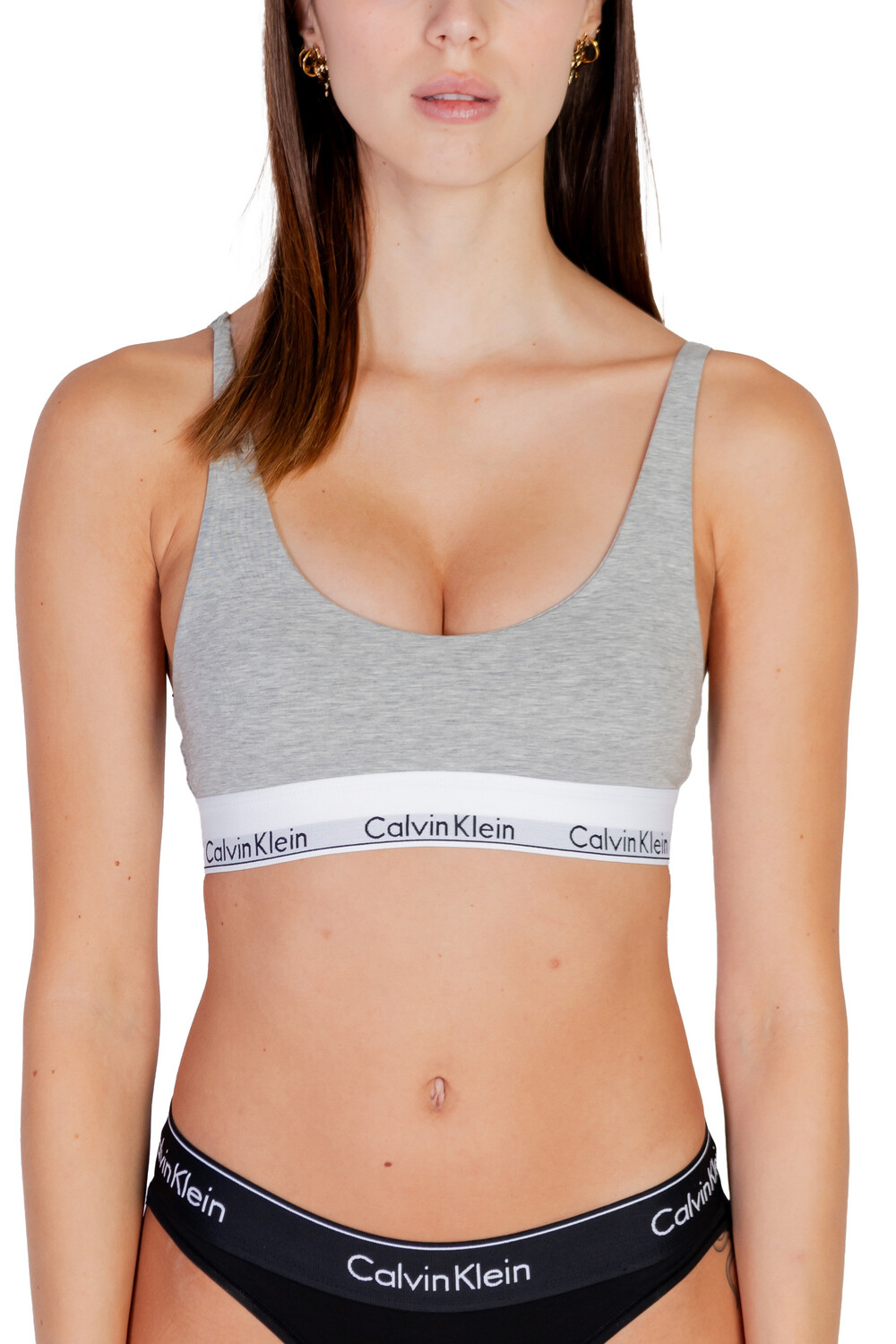 

Бюстгальтер-бралетт Calvin Klein Underwear с логотипом бренда, серый