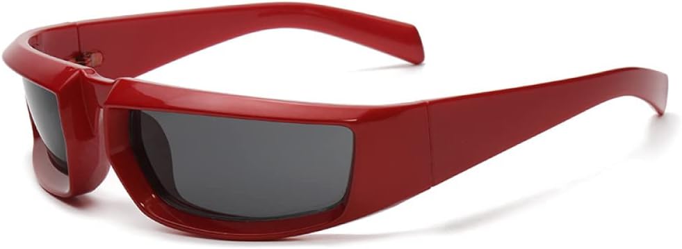 

Солнцезащитные очки в стиле стимпанк для женщин, солнцезащитные очки в стиле панк для мужчин, зеркальные очки, велосипедные очки с защитой от УФ-излучения UV400 LANGSER, Red